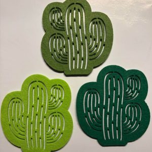 Cactus onderzetters van vilt