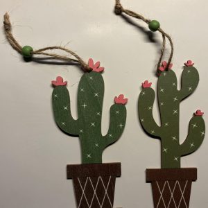 Houten cactusjes