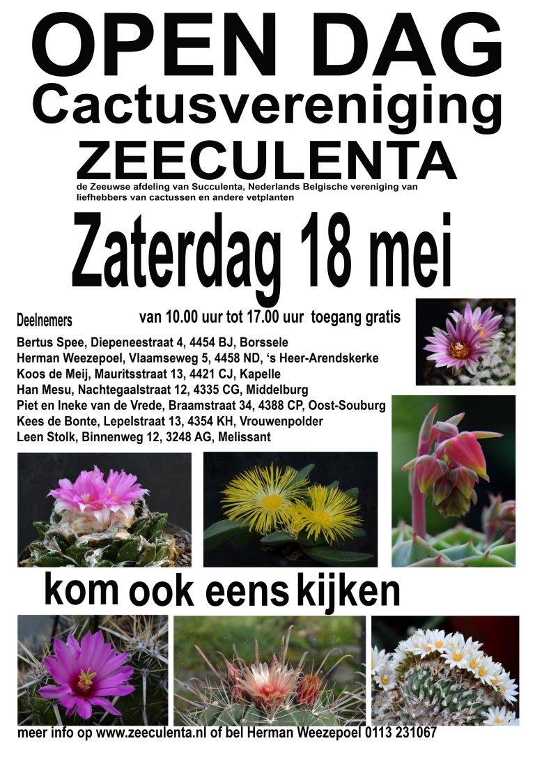 Zaterdag 18 mei: open dag afdeling Zeeland