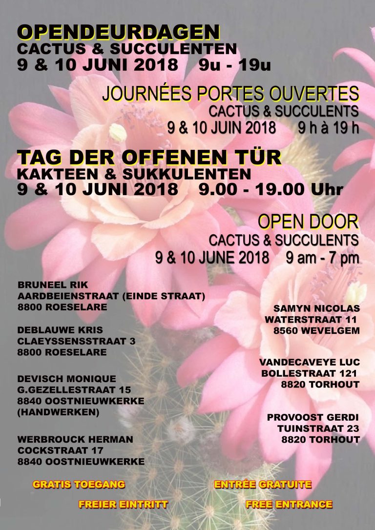 9 en 10 juni: Opendeurdagen omgeving Roeselare (België)