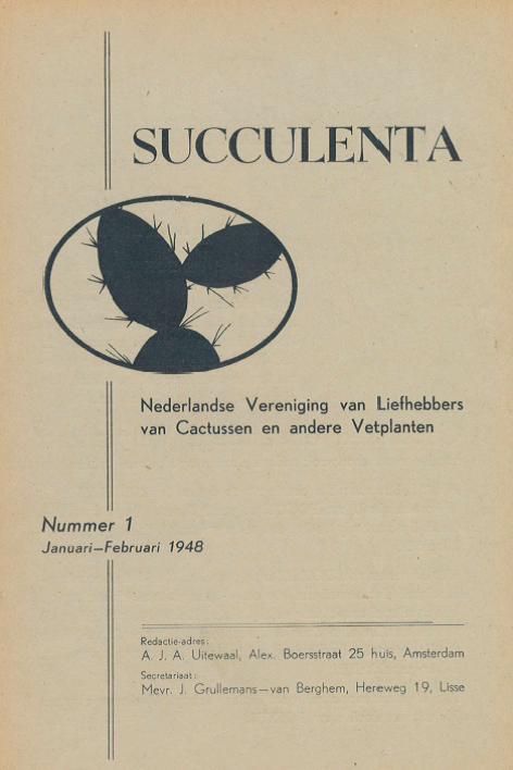 Aanvulling oude jaargangen van ‘Succulenta’ digitaal
